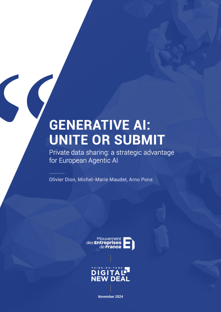 GENERATIVE AI : UNITE OR SUBMIT Private data sharing : a strategic advantage for European agentic AI.